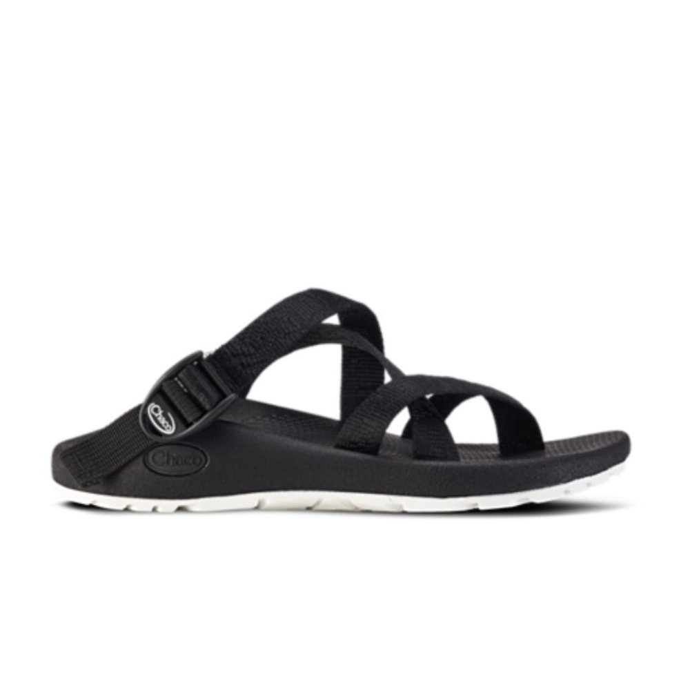 Chaco Tegu Solid Black Rugged Slip On Sandals NEW